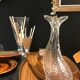 Transparent glass vase fish-shaped
