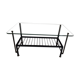 60's design metal and glass coffee table