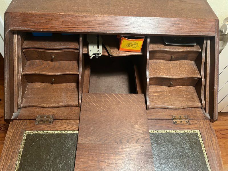 Oak secretary desk