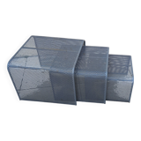 Table gigogne vintage métal perforé design