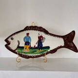 Assiette en forme de poisson Bretonne