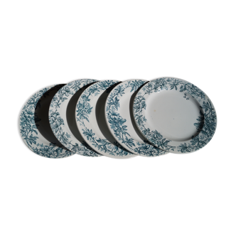 Suite de 5 assiettes Terre de Fer