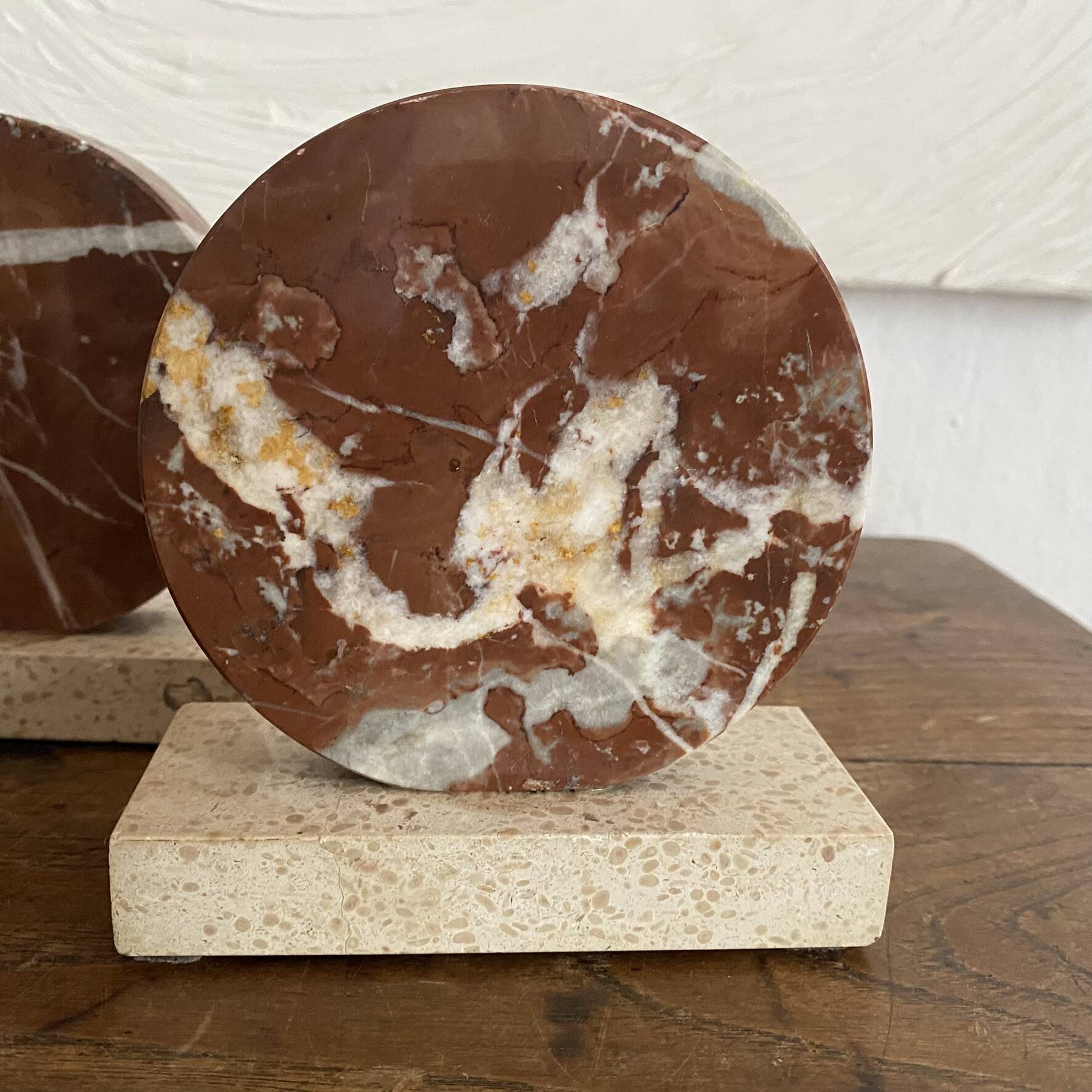Art Deco marble bookends
