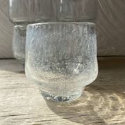 Set punch ou cocktail en verre soufflé bullé , esprit Biot