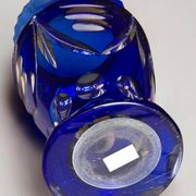 Vase en cristal bleu de Cobalt, Tchécoslovaquie