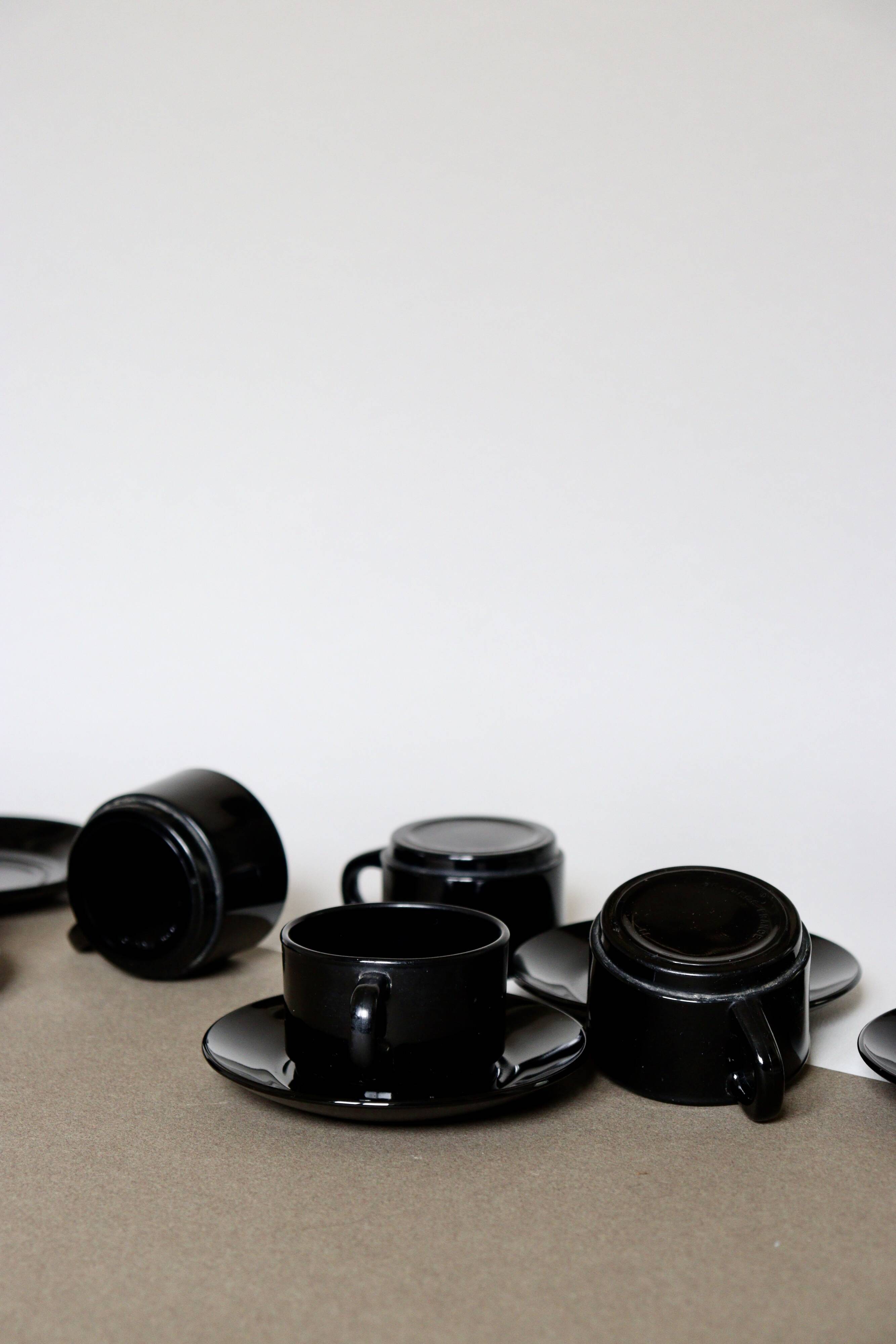Batch of black cups