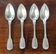 4 old large pointed spoons Christofle silver metal