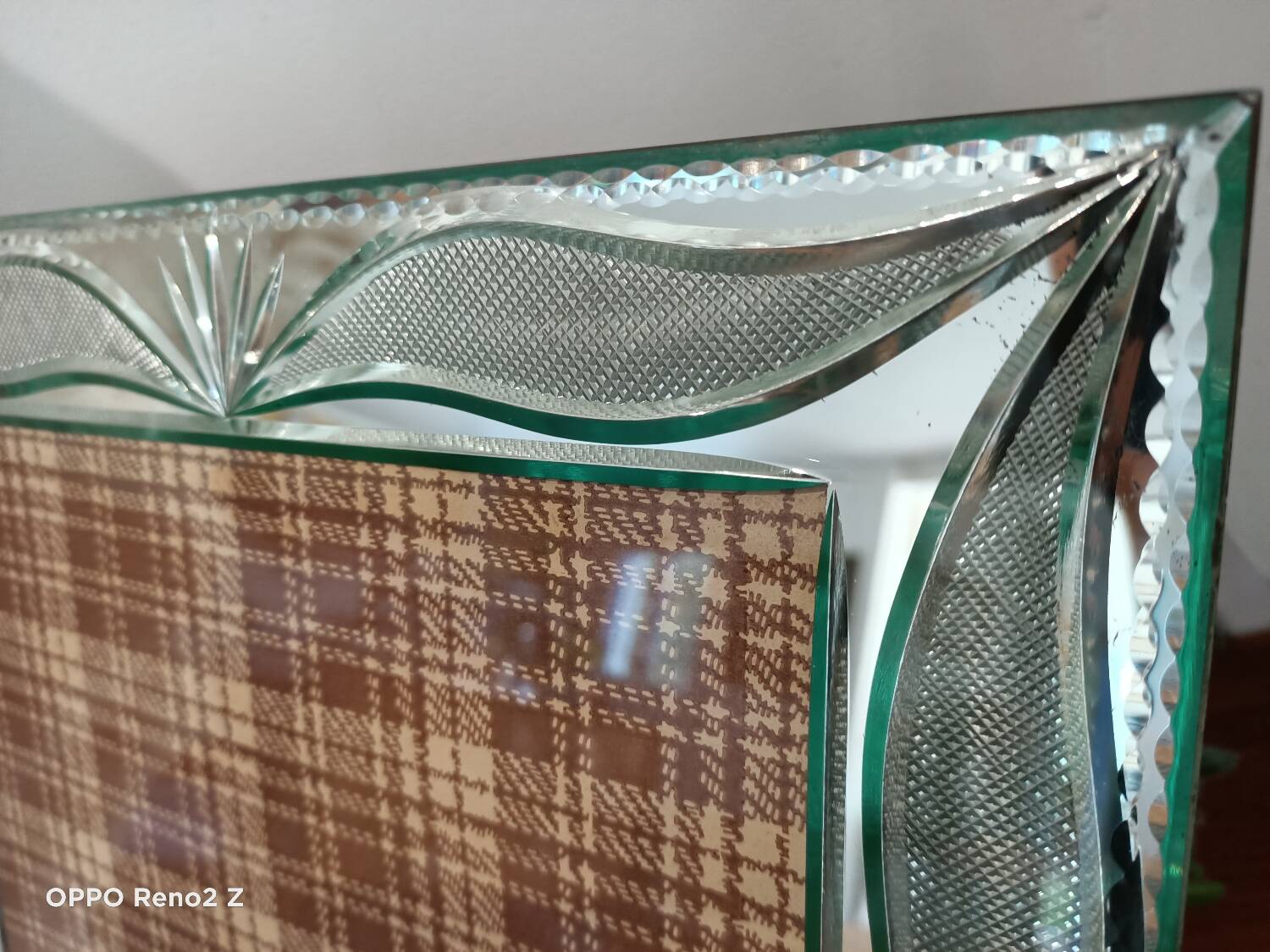 Large chiseled mirror photo frame