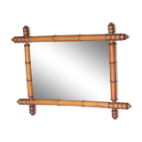 Bamboo imitation wood mirror, antique mirror, hanging mirror