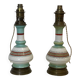 Pair of 19th century porcelain lamp bases