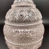 Glass decanter worked with stopper