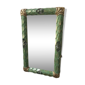 Mirror with wooden frame from the 19th