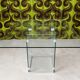 Vintage dining table – All glass – 1980s design