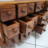 Trade furniture, apothecary in oak, late 19th century.