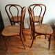 Serie de 4 chaises bistrot cannées