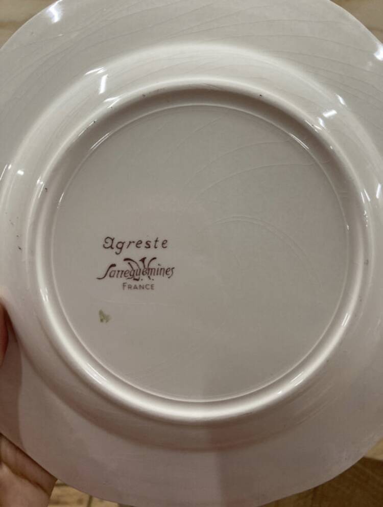 12 Sarreguemines Agreste dessert plates