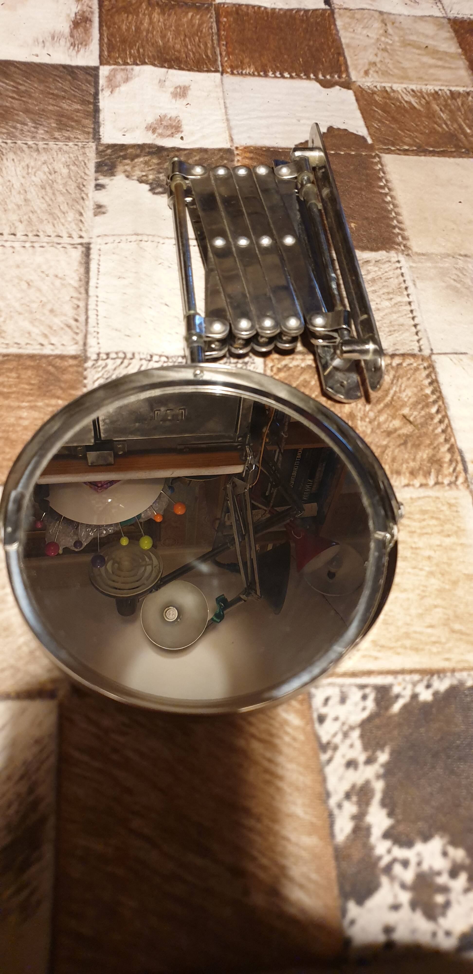 2 vintage accordion mirrors