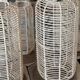 Large lantern-shaped rattan pendant lamp H50 D24