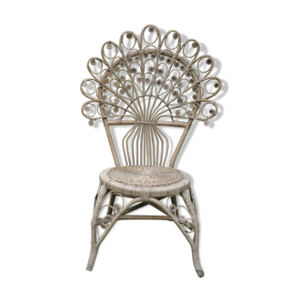 Chaise en rotin peacock