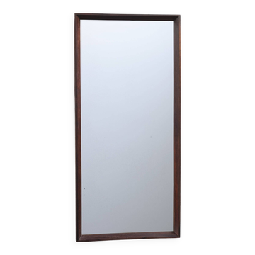 Miroir danois moderne du milieu du siècle en palissandre, années 1960