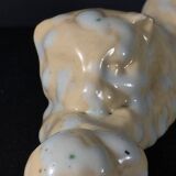 Art Deco Panthere / Cat sculpture in signed ceramic, Domien Ingels style