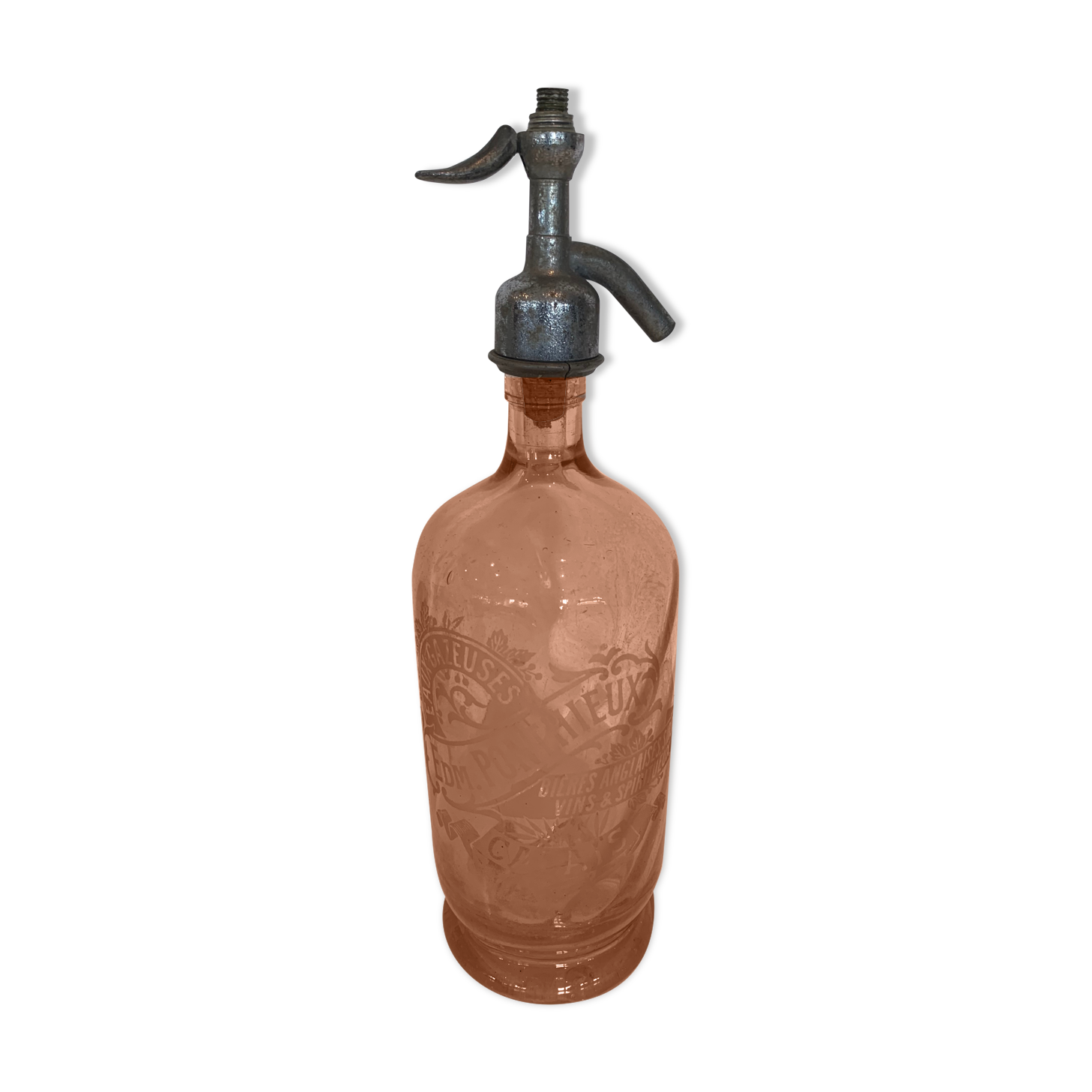 Water siphon bottle from Seltz maison pontieux in calais 20th century