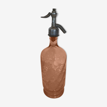 Bouteille siphon a eau de Seltz maison pontieux a calais xx siècle