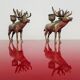 Pair of candle holders in the shape of a deer Mid Century Modern