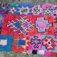 Ancient boucharouite carpet 208 x 108