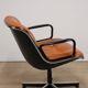Charles Pollock leather office chair, Knoll edition, 1970