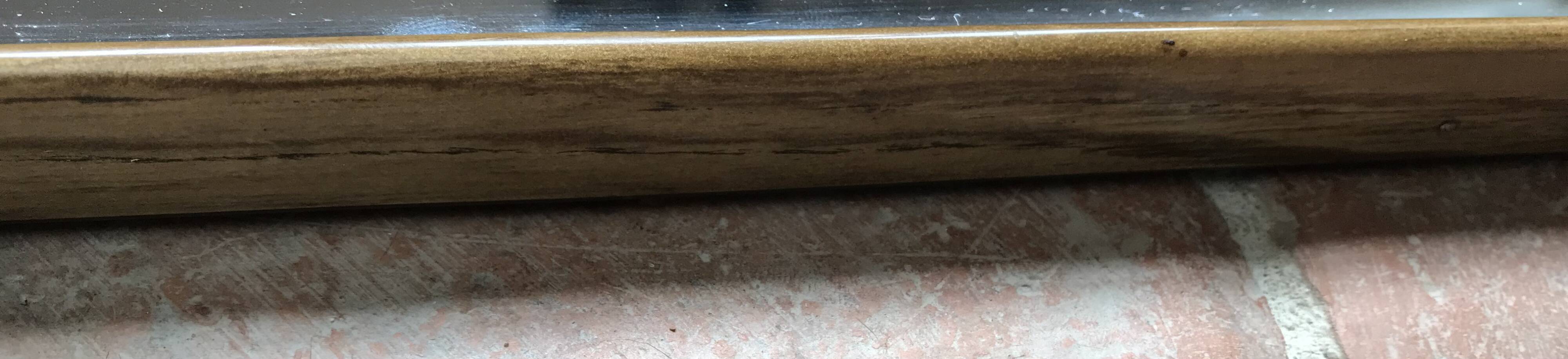 Vintage 1960 free-form mirror known as a rear-view mirror.