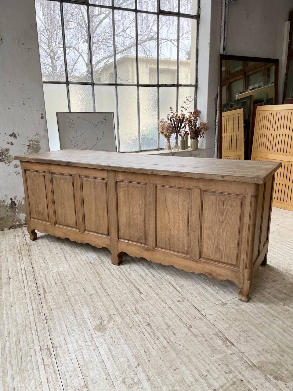 Comptoir en chêne XXL 260 cm