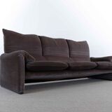 Maralunga 3-seater sofa by vico magistretti for cassina, italy