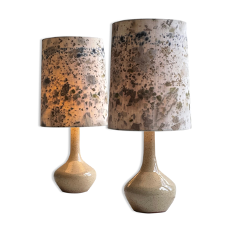 Pair ceramic lamps