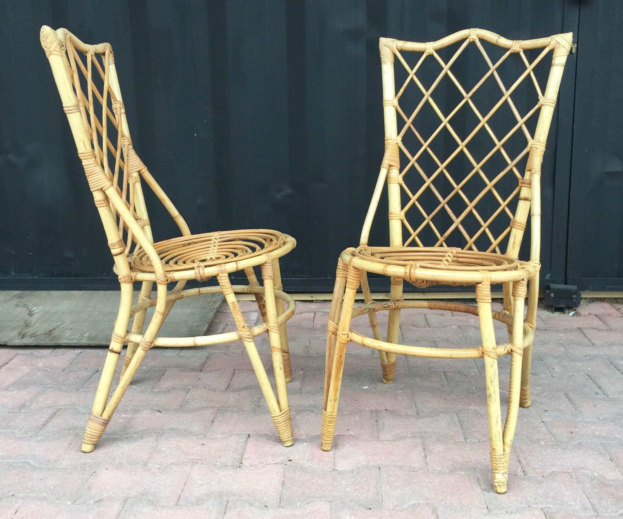 Pair of rattan chairs