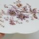 Superbe Assiette Plat Sur Piédouche XIXème Porcelaine Blanche Décor Aux Ois