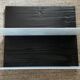 Pair of contemporary shelves in steel and stained wood