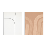 Pair of giclee prints, abstract wall art set of two, 50x70cm