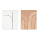 Pair of giclee prints, abstract wall art set of two, 50x70cm