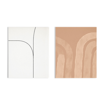 Pair of giclee prints, abstract wall art set of two, 50x70cm