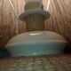 Wicker lamp and rope