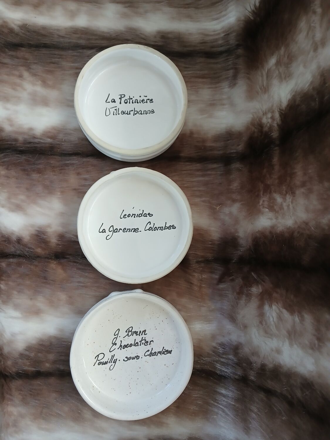 3 antique sweet jars