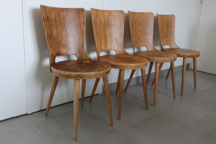 2 chairs baumann "dove" clear beech