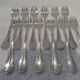 12 silver-plated oyster forks by Christofle Rubans Louis XVI