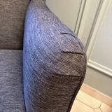 Fauteuil à grand dossier en tissu