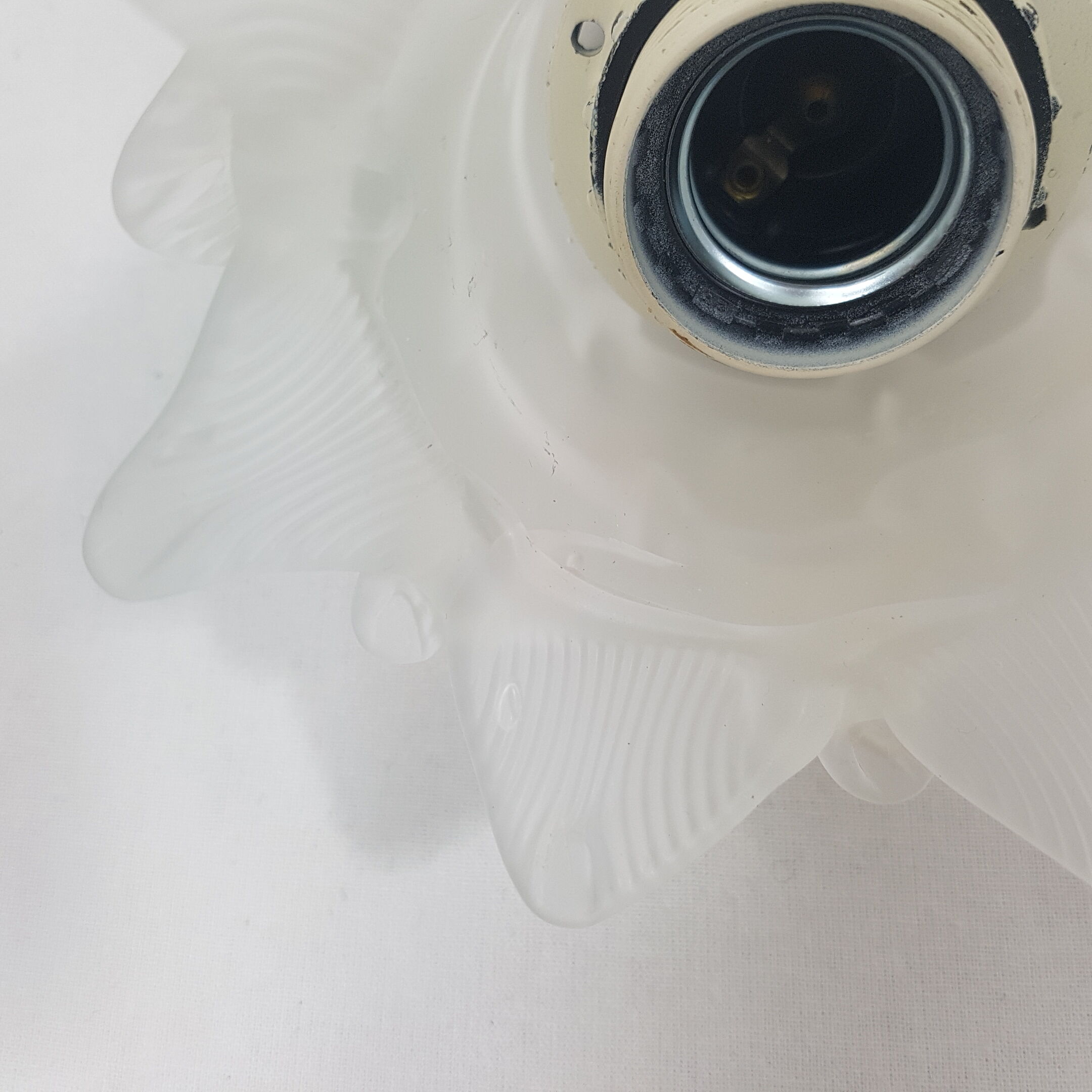 Flower gilded bronze lamp