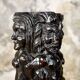 Adam and Eve wooden pedestal, religious art