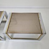 Set of 3 Modern Regency Nesting Tables by Belgo Chrom, 1980's