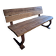 Vintage garden bench – oak and cast iron – from the 1960s