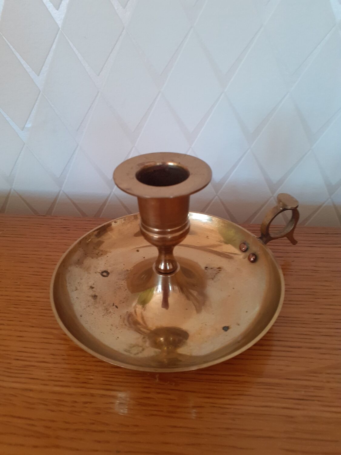 Lot de 3 bougeoirs en laiton